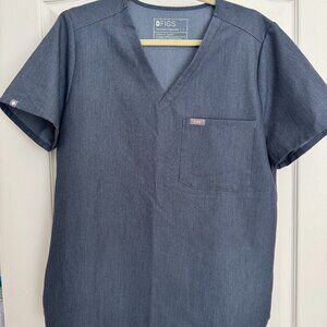 FIGS Technical Collection Catarina Vneck Chambray Size Large top